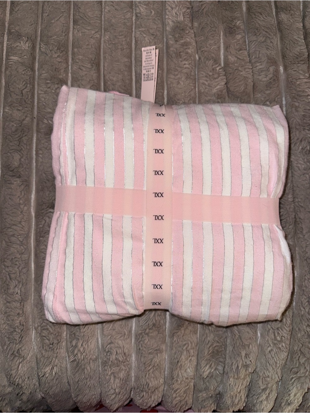 Victoria’s Secret Pink Rhinestone stripe Pajama Set XXL NWT - Picture 2 of 3